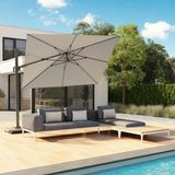 Zweefparasol Challenger T1 premium 350cm (Faded black)