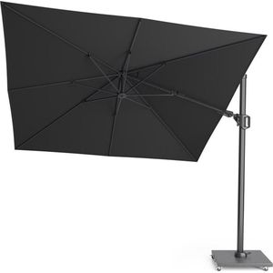 Platinum Challenger zweefparasol T2 premium 3x3 Faded Black -  Zwevende Parasols  - Specialist in Tuinmeubelen