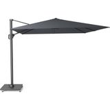 Platinum Challenger T1 Parasol 300x300cm Antraciet- Grijze Vierkante Zweefparasol