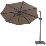 Platinum Challenger T2 Parasol 350cm Havanna- Ronde Zweefparasol