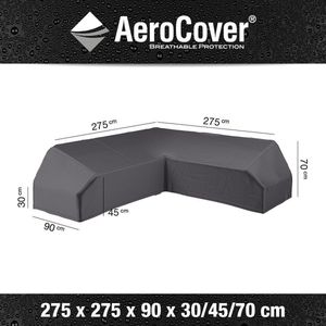 AeroCover | Loungesethoes 275 x 275 x 90 x 30-45-70(h) | L-Platform