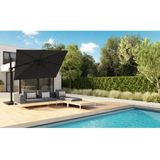 Platinum Challenger T² zweefparasol Ø3.50m | zwart