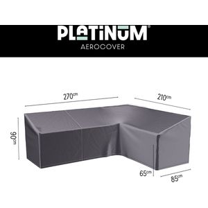 Platinum AeroCover Loungesethoes hoekset rechts 270x210x85xH65/90