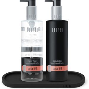 JANZEN Hand Care Set Coral 58 + Luxury Tray Black