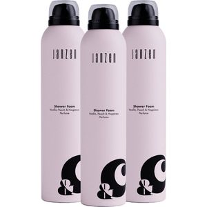 JANZEN Shower Foam &C Vanilla Peach & Happiness 3-pack