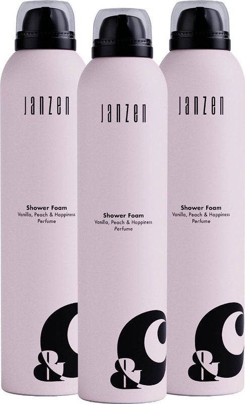 JANZEN Shower Foam &C Vanilla Peach & Happiness 3-pack
