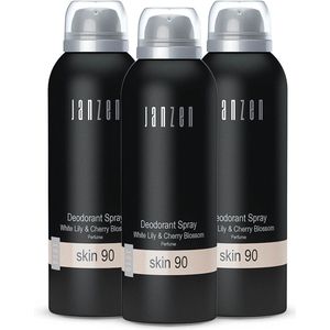JANZEN Deodorant Spray - Skin 90 - Bloemig en Fris - Verzorgend - 3 x 150 ml