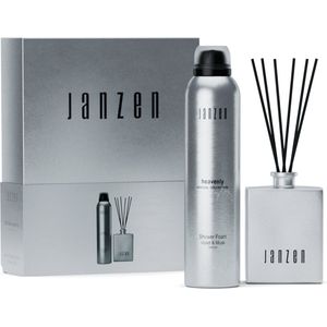 JANZEN - Heavenly Home & Body Giftset Small - Shower Foam en Home Fragrance Sticks - 200 ml en 100 ml