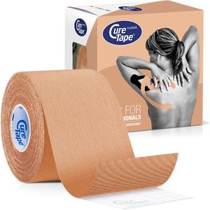 CureTape® Classic - Kinesiotape - Beige - 5 cm x 5 m - 1 rol - Elastische Tape