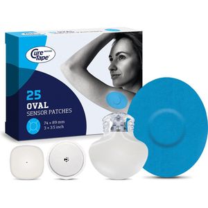 CureTape - Patches - Sensor Pleisters - Blauw - Huidvriendelijk - 25 Stuk