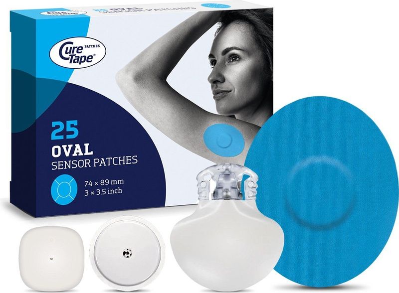 CureTape - Patches - Sensor Pleisters - Blauw - Huidvriendelijk - 25 Stuk