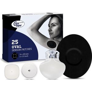 CureTape - Patches - Sensor Pleisters - Zwart - 25 Stuk(s)