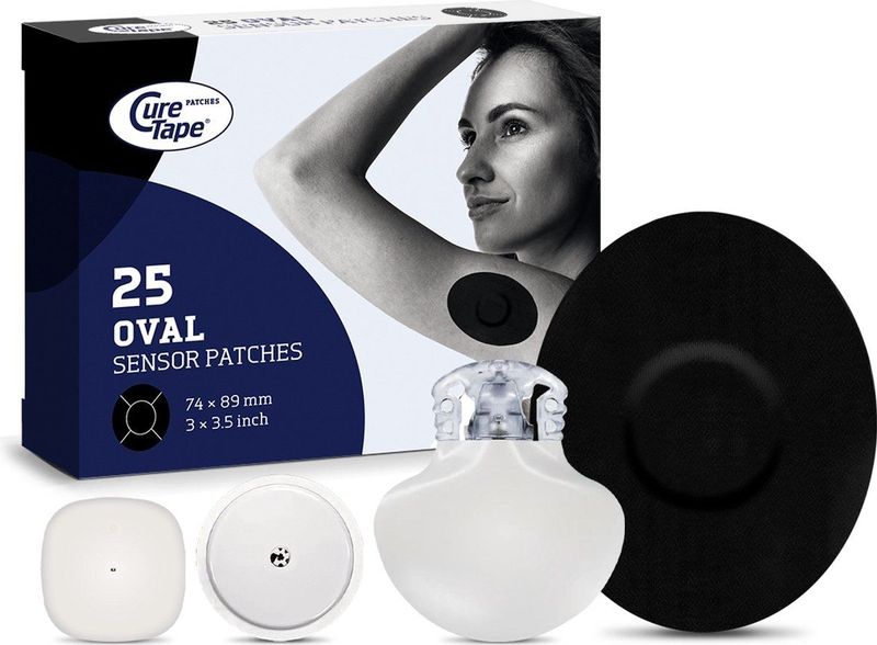 CureTape - Patches - Sensor Pleisters - Zwart - 25 Stuk(s)