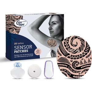 CureTape Patches ART - Tattoo - 25 Stuks - Sensor Pleisters - Freestyle Libre 2 & 3 - Dexcom G6 & G7 - Medtronic Guardian