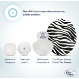 CureTape - Patches ART - Sensor Pleisters - Zebra - Huidvriendelijk, Latexvrij, Waterresistent - 25 Stuk