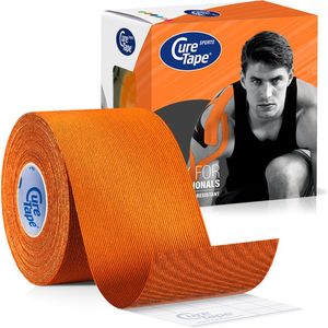 CureTape® Sports - Kinesiotape - Oranje - 5 m - 25% Extra Kleefkracht