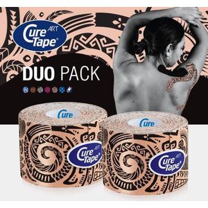CureTape Art - Kinesiotape - Tattoo Print - 100% Katoen - 2 Rollen