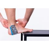 CureTape® Safari Stripes - Kinesiotape - Zebra, Zwart en Blauw - Koker met 3 Rollen