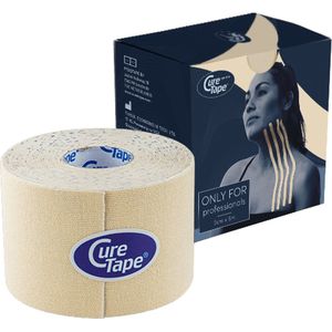 CureTapeÂ® Gentle Beige | Kinesiology Tape voor de gevoelige huid | Gemakkelijk te verwijderen | 100% hypoallergene Kinesiologie Tape | 5 cm x 5 m