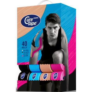 CureTape® Big Boy Sports Kinesiotape, 40 Rollen - 4 Gratis + 25% Klebekraft St