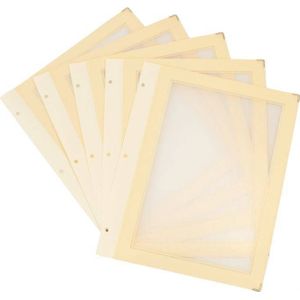 SECURIT Wood-Range Menuhoesjes, dubbelzijdig, A5, beige, 10 stuks