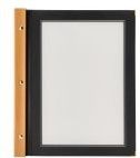 Securit - Menumap Wood - Zwart - A4 - Hout en Polypropyleen