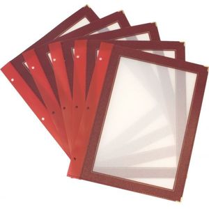 Securit® A4 Houten Menukaart Insert  In Wijnrood |0,4 kg - rood Polypropyleen, kunststof MC-WIA4-WR