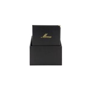 Securit Menu map CLASSIC in box, DIN A4, zwart, leer, nero