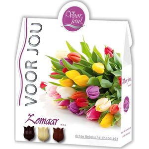 Voor Jou! Cadeau doos trendy bloemen zomaar 100 gram