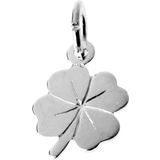 Lucardi Dames Zilveren Hanger Klavertje Vier - Hanger - 925 Zilver - Zilverkleurig