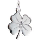 Lucardi Dames Zilveren hanger Klavertje vier - Hanger - 925 Zilver - Zilverkleurig