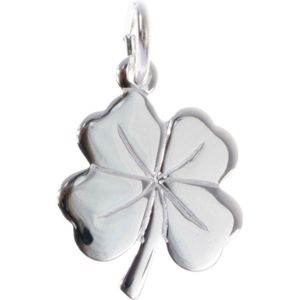 Lucardi Dames Zilveren hanger Klavertje vier - Hanger - 925 Zilver - Zilverkleurig