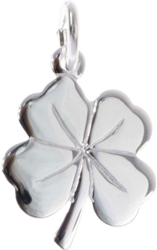 Lucardi Dames Zilveren hanger Klavertje vier - Hanger - 925 Zilver - Zilverkleurig