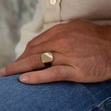 Lucardi - Heren Zegelring - Geelgoud - 14 Karaat Goud