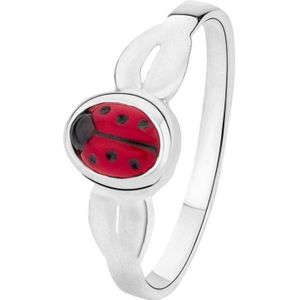 Lucardi Meisjes Kinder ring met plating - Dier - Cadeau - Echt Zilver - Zilverkleurig