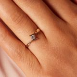 Lucardi - Ring - Wit - 14 Karaat Goud