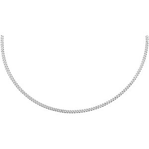 Lucardi Unisex Ketting gourmet schakel - Echt Zilver - Ketting - Cadeau - 70 cm - Zilverkleurig