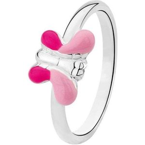 Lucardi Meisjes Kinder ring met plating - Dier - Moederdag Cadeautje - Echt Zilver - Zilverkleurig