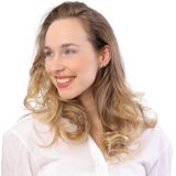 Lucardi Dames Oorbellen met zirkonia - Oorbellen - Cadeau - Echt Zilver - Zilverkleurig