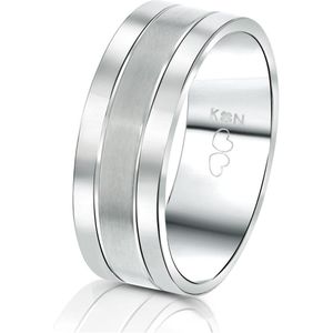 Lucardi Heren Vriendschapsring Aruba Ring Staal Zilverkleurig