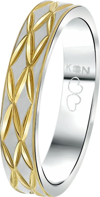 Lucardi - Capri - Vriendschapsring - Zilver- en Goudkleurig - Staal