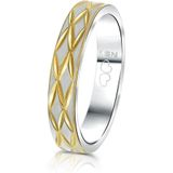 Lucardi - Capri - Ring - Zilver- en Goudkleurig - Staal