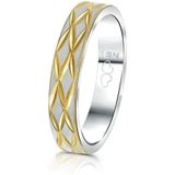 Lucardi - Capri - Ring - Zilver- en Goudkleurig - Staal