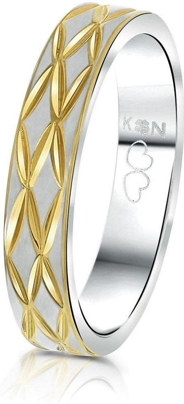 Lucardi - Capri - Ring - Zilver- en Goudkleurig - Staal