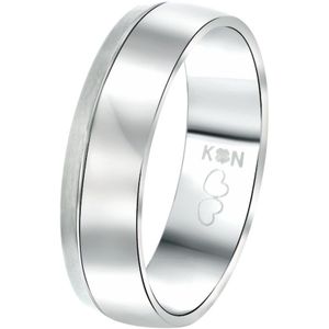 Lucardi Heren Vriendschapsring Maldives - Ring - Cadeau - Staal - Zilverkleurig