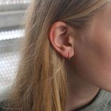 Lucardi Meisjes Oorring - Dier - Cadeau - 14 Karaat Goud - Geelgoud