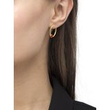 Lucardi Meisjes Oorring - Dier - Cadeau - 14 Karaat Goud - Geelgoud