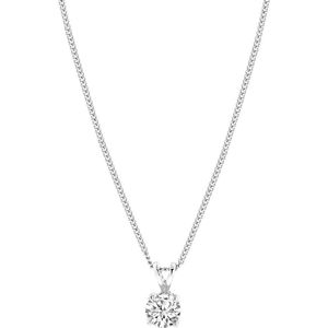 Zilveren ketting & hanger met zirkonia voor dames