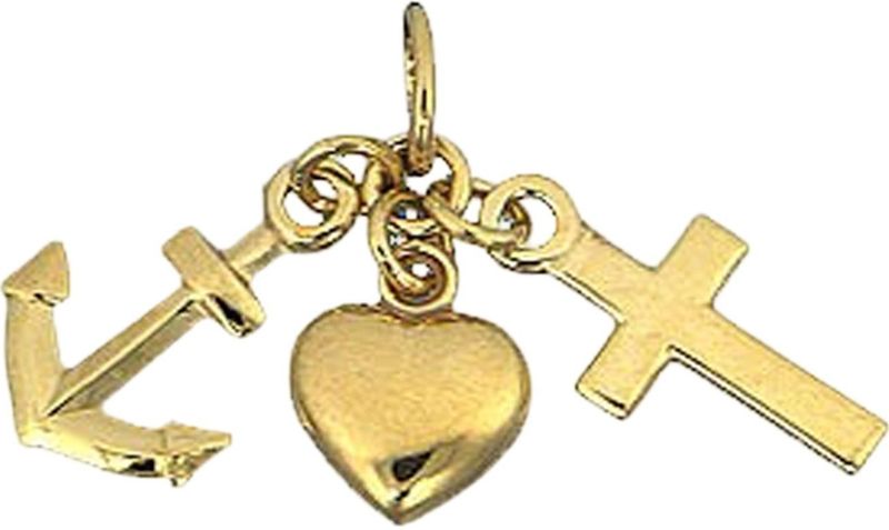 Lucardi Dames Hanger - 14 Karaat Geelgoud