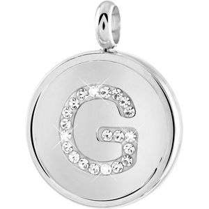 Gerecycled just.d stalen hanger letter met kristal